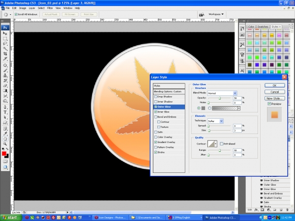 Creation of leaf icon: Step 19